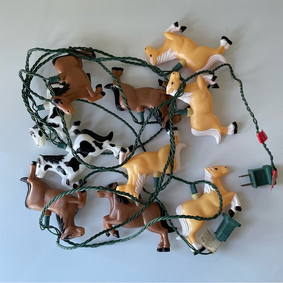 Vintage 90s 1994 Primal Lite Rarin’ to Go Horses String Lights - Picture 2 of 15